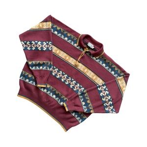 Vintage 90s Aztec Pattern Collar Knit Sweater